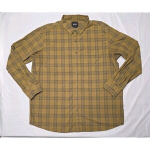511 Tactical Men's Igor Plaid Long Sleeve Button Snap Shirt Golden Brown 2XL XXL